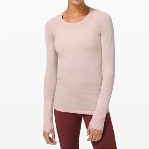 Swiftly long sleeve pink lululemon